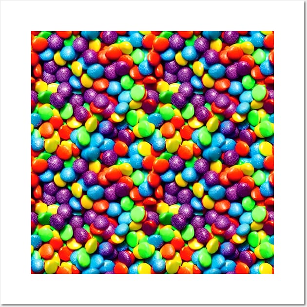 Colorful Sweet Candy Pattern Wall Art by Patternz